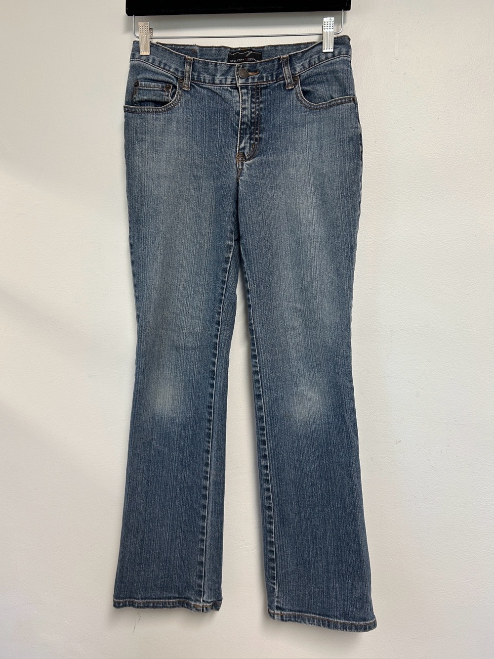 New York & Co Vintage Y2K Petite Low Rise Straight Leg Stretch Jeans Womens 2P